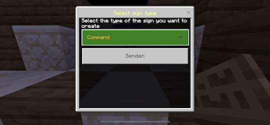 Select type of the sign