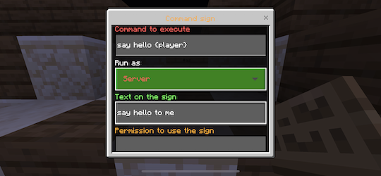 Creating a command sign